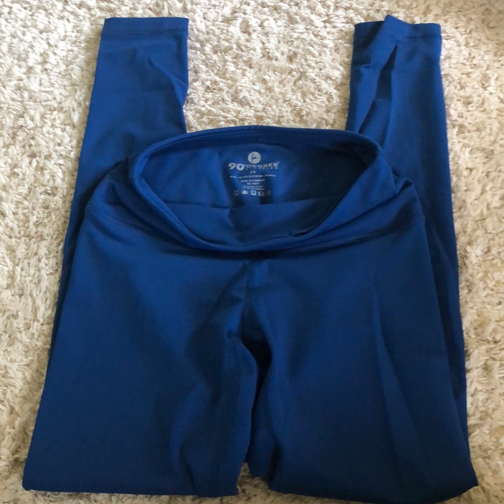 Blue full length leggings